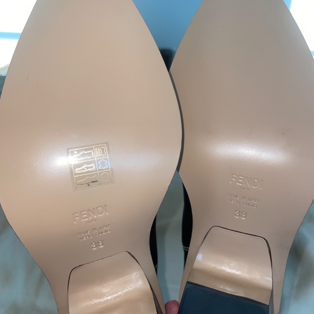 AUTH FENDI New Cowboy Sock Boot Leather Snakeskin Size 38 - Picture 11 of 11